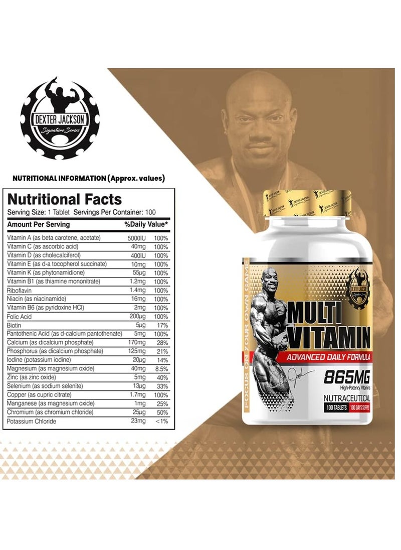DEXTER JACKSON Dexter Jackson Gold Series Multivitamin Dietary Supplement 100 Tablets  - Image 4