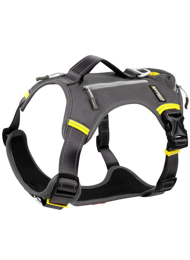 Fida Dog Harness, Multi-Functional No-Pull Pet Vest Harness with Saddle Bags Backpack, Front Leash Clip, Adjustable Soft Padded Reflective No-Choke Dog Vest Heavy Duty for Small Dog, S, Black - Image 1