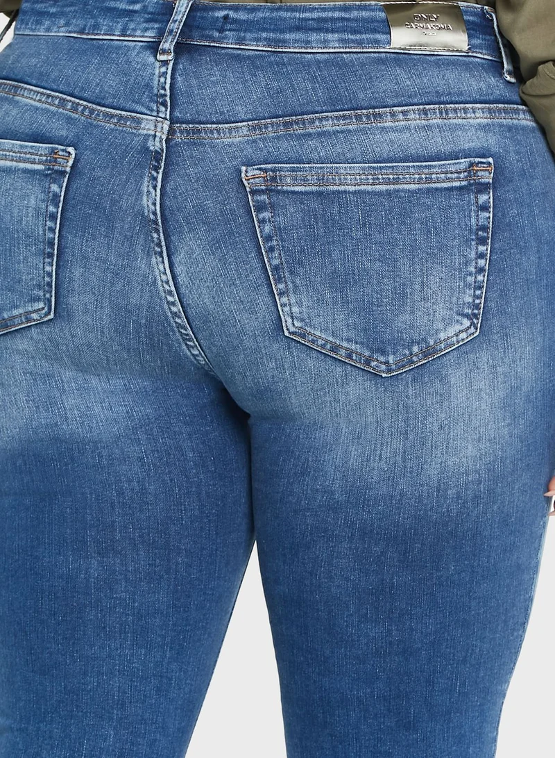 Only Carmakoma Ripped Skinny Jeans