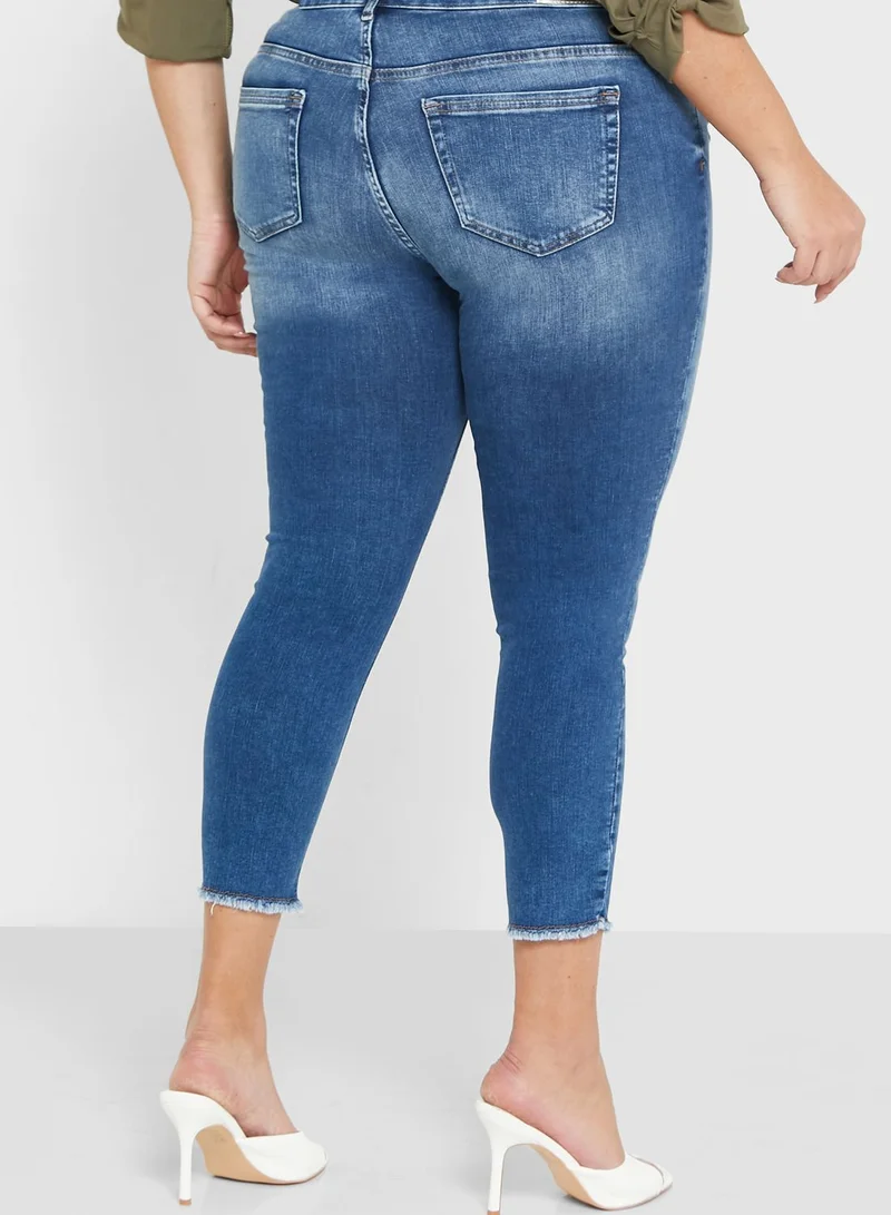 Only Carmakoma Ripped Skinny Jeans