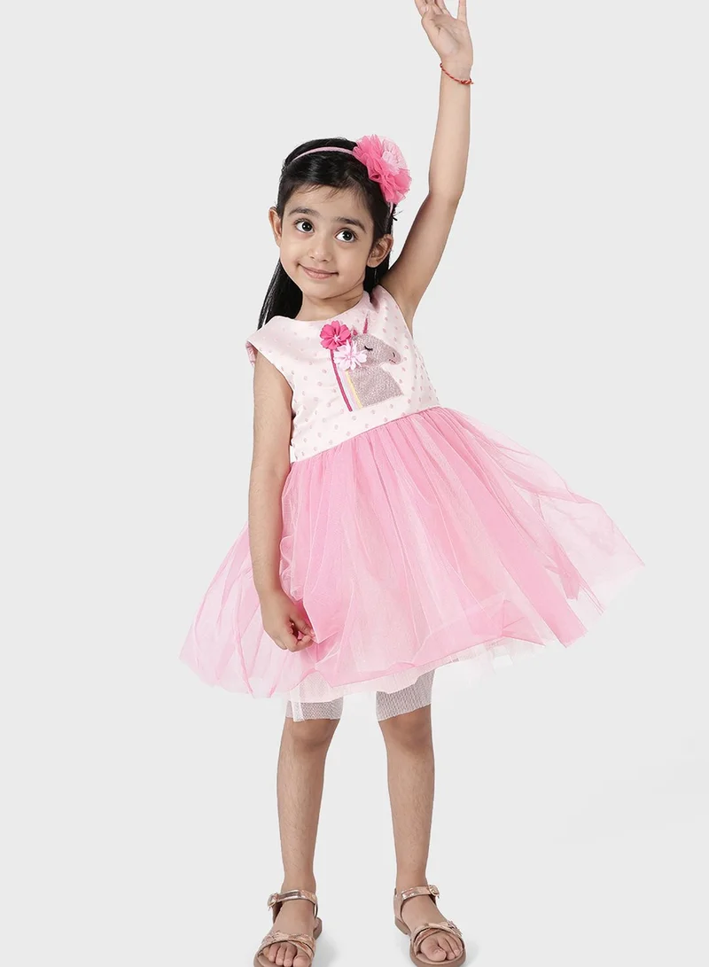 A Little Fable Kids Shimmer Unicorn Dress