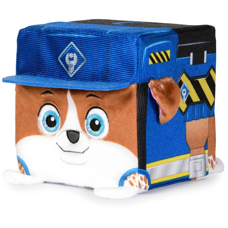 Rubble & Crew Stuffed Animals, Wheeler, 4-Inch Cube-Shaped Plush Toy for Kids Ages 3 and Up - Image 1