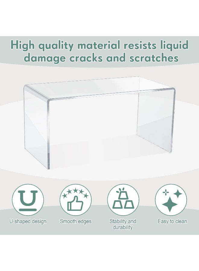 TPGP Acrylic Side Table, 23.6 X 15.7 X 15.7, Long Clear End Table, Transparent Bedside Nightstand Stool For Living Room, Office, Bedroom, Bathroom - Image 5