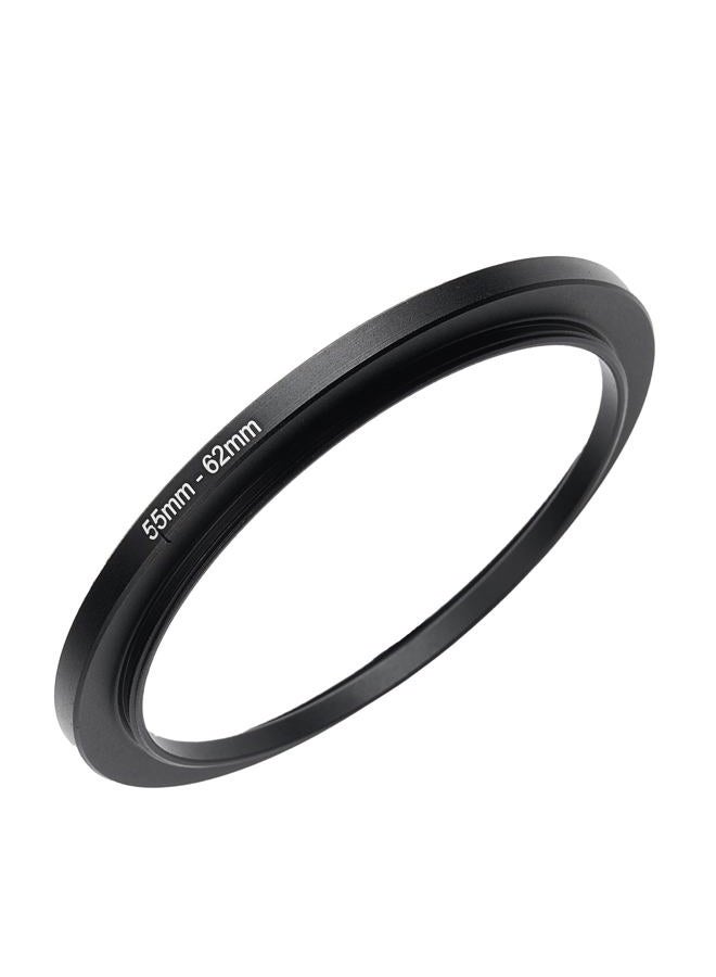 GZNLY Step-up Adapter Rings for Camera Lens Filter Adapter Black Metal Step Down Filter Ring Lens Converter Accessory (55mm-62mm) - Image 1