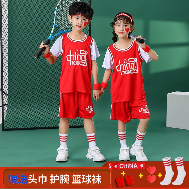 Summer Children'S Basketball Clothes Suit Men'S Short Sleeve Jersey Football Vest Outdoor Training Baby Sports Women - Image 5
