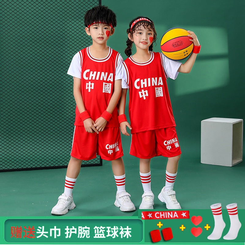 Summer Children'S Basketball Clothes Suit Men'S Short Sleeve Jersey Football Vest Outdoor Training Baby Sports Women - Image 3