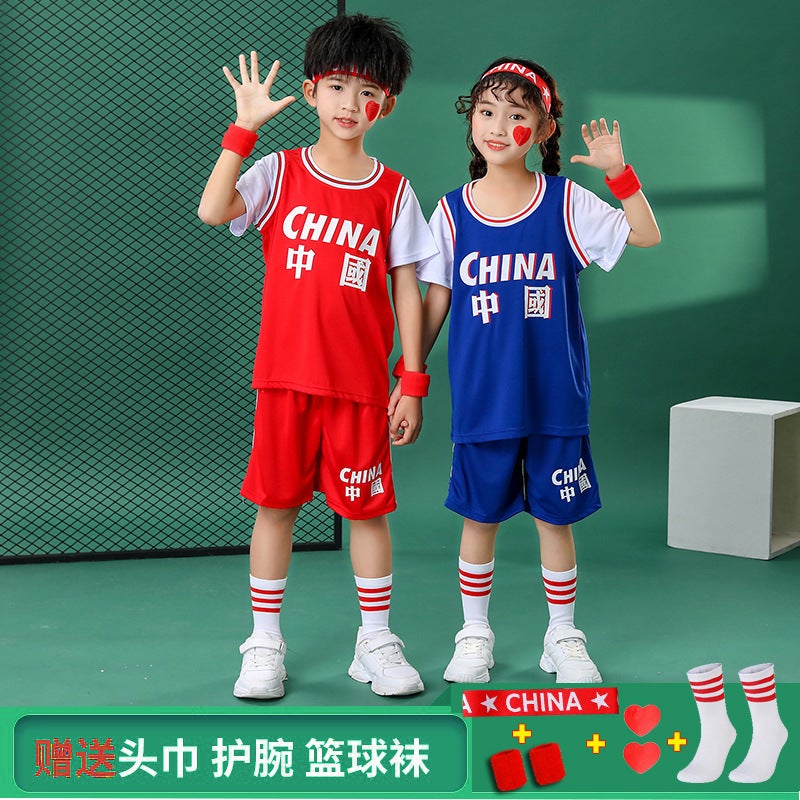 Summer Children'S Basketball Clothes Suit Men'S Short Sleeve Jersey Football Vest Outdoor Training Baby Sports Women - Image 2