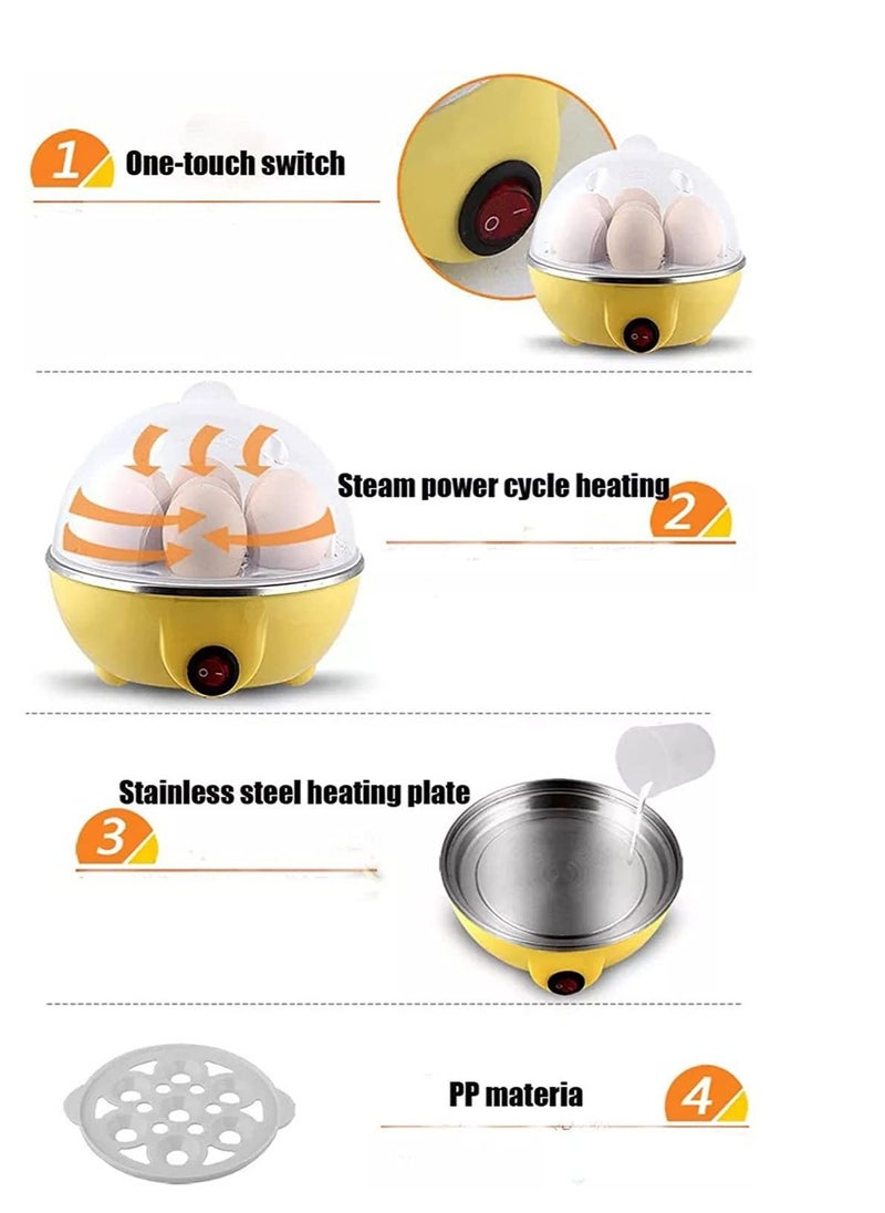 Rabos ARTC Multifunction Single Layer Electric 7 Eggs Poacher Fryer Cooker Boiler Steamer Maker Machine DIY Cooking Kitchen Tools, Blue  - Image 2