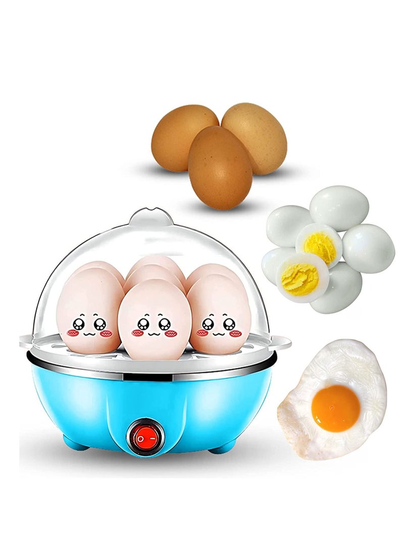 Rabos ARTC Multifunction Single Layer Electric 7 Eggs Poacher Fryer Cooker Boiler Steamer Maker Machine DIY Cooking Kitchen Tools, Blue  - Image 1