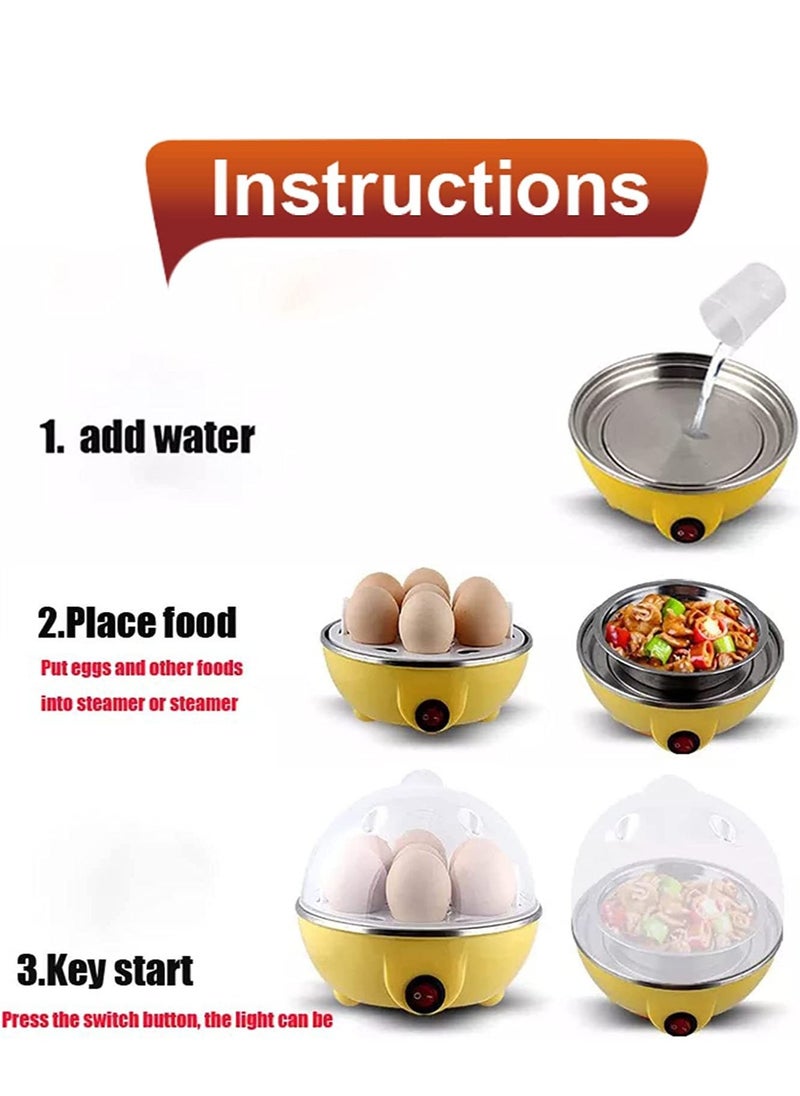 Rabos ARTC Multifunction Single Layer Electric 7 Eggs Poacher Fryer Cooker Boiler Steamer Maker Machine DIY Cooking Kitchen Tools, Blue  - Image 3