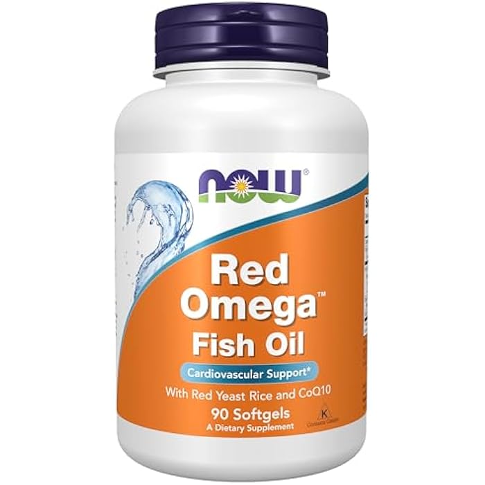 now Supplements, Red Omega™ with CoQ10 30 mg and Omega-3 Fish Oil, Cardiovascular Support*, 90 Softgels - Image 1