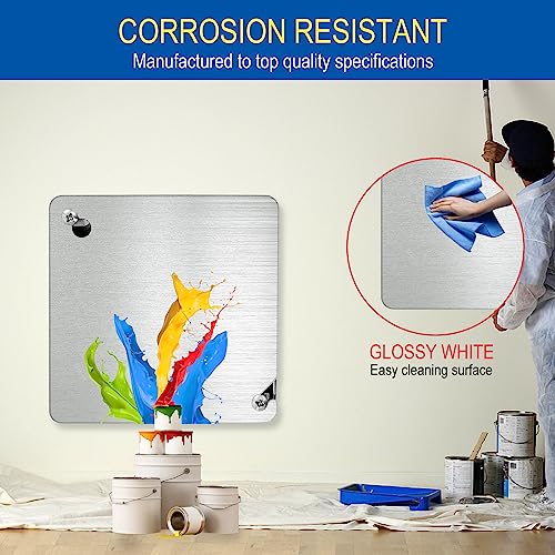 Laowu 4x4 Metal Electrical Box Cover Plate, 4 Pcs Electric Junction Box Panel, 4 Inch Galvanized Steel Metal Corrosive Resistant Cover For Electrical Boxes - Image 4