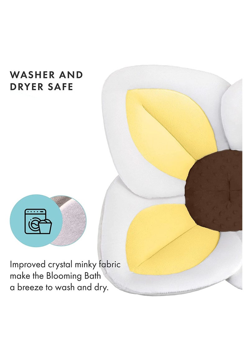 ULHYC Baby Bathtub Baby Bath Mat Seat, Sponge Folding Fits Most Sinks Newborn & Baby Essentials(Blooming Flower) - Image 5