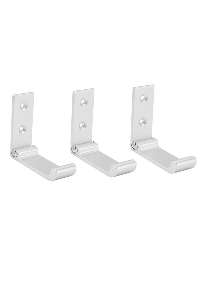 Thoraya 3Pcs Folding Coat Hooks Aluminum Alloy Foldable Wall Hook for Office Bedroom Living Room Dining Room Kitchen Bathroom  - Image 5