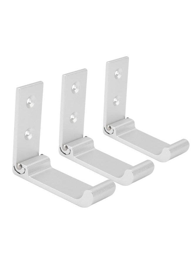 Thoraya 3Pcs Folding Coat Hooks Aluminum Alloy Foldable Wall Hook for Office Bedroom Living Room Dining Room Kitchen Bathroom  - Image 2