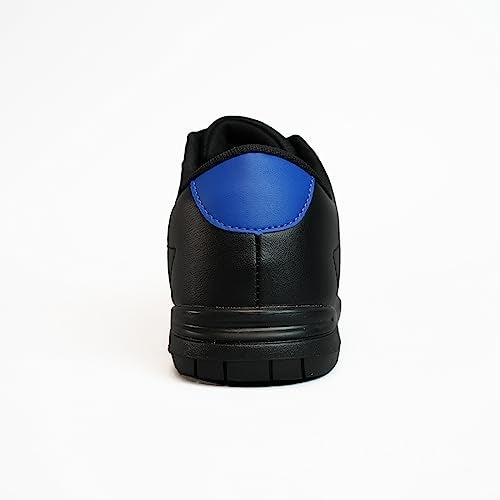 ELITE Men's Basic Athletic Lace Up Bowling Shoes with Universal Sliding Soles for Right or Left Handed Bowlers (Black/Royal, US Footwear Size System, Adult, Men, Numeric, Medium, 9.5) - Image 3