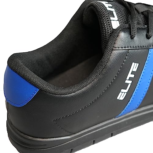 ELITE Men's Basic Athletic Lace Up Bowling Shoes with Universal Sliding Soles for Right or Left Handed Bowlers (Black/Royal, US Footwear Size System, Adult, Men, Numeric, Medium, 9.5) - Image 5