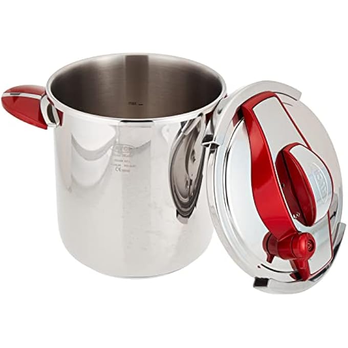 AVCI SSteel Pressure Cooker 8Lt Red - Image 3