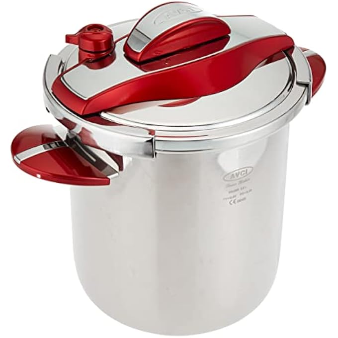 AVCI SSteel Pressure Cooker 8Lt Red - Image 1
