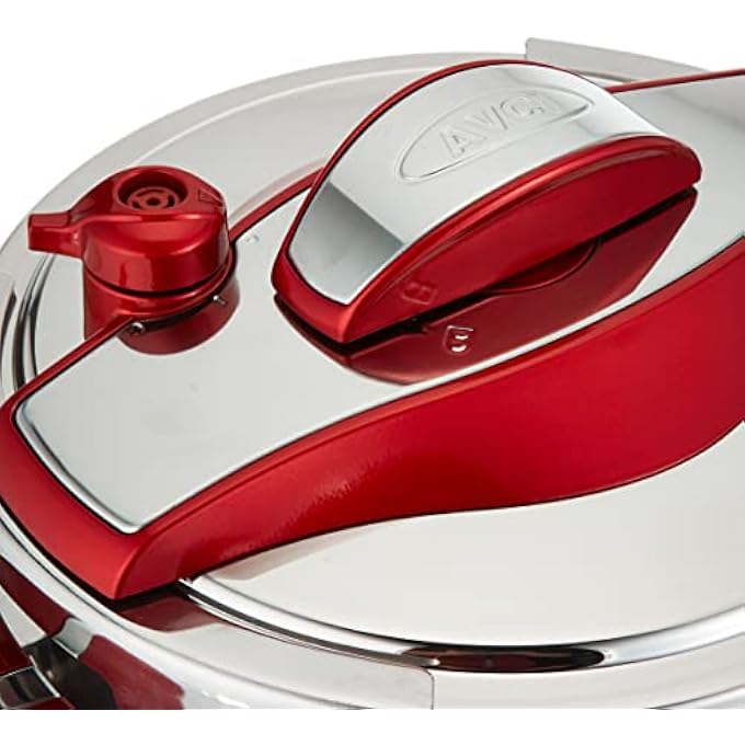 AVCI SSteel Pressure Cooker 8Lt Red - Image 4
