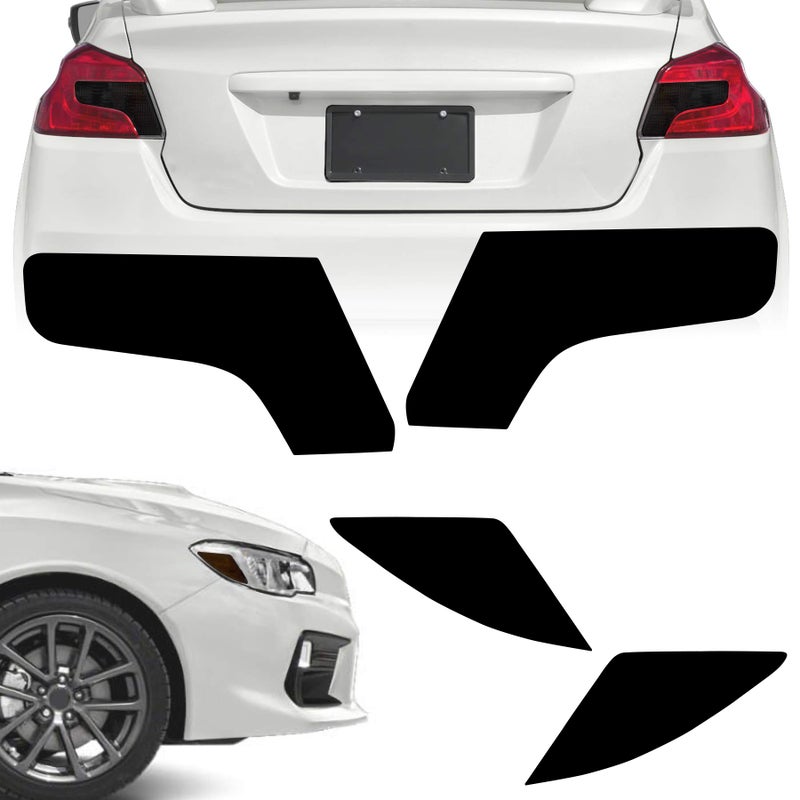 NDRUSH Blackout Headlight Taillight Vinyl Tint Film Precut Overlay Tail Light Wrap Cover Compatible with Subaru WRXWRX STI 20152020
