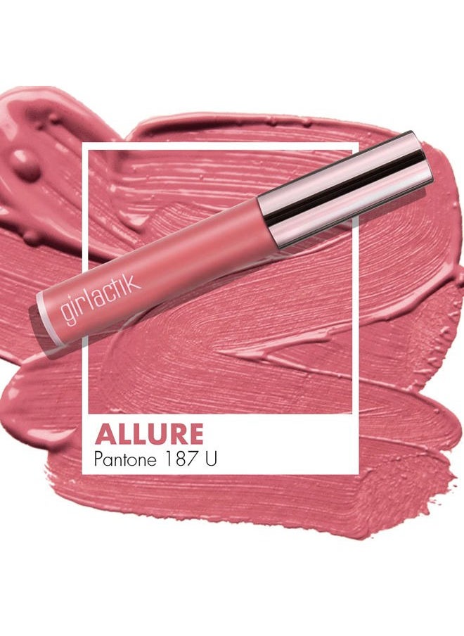 girlactik Long Lasting Matte Lip Paint Liquid Lipstick in Allure- Long wearing, Smooth Application, Pigmented, Non-Crack Formula, Lightweight, 7.5 ml / .25 oz, (Allure)  - Image 3