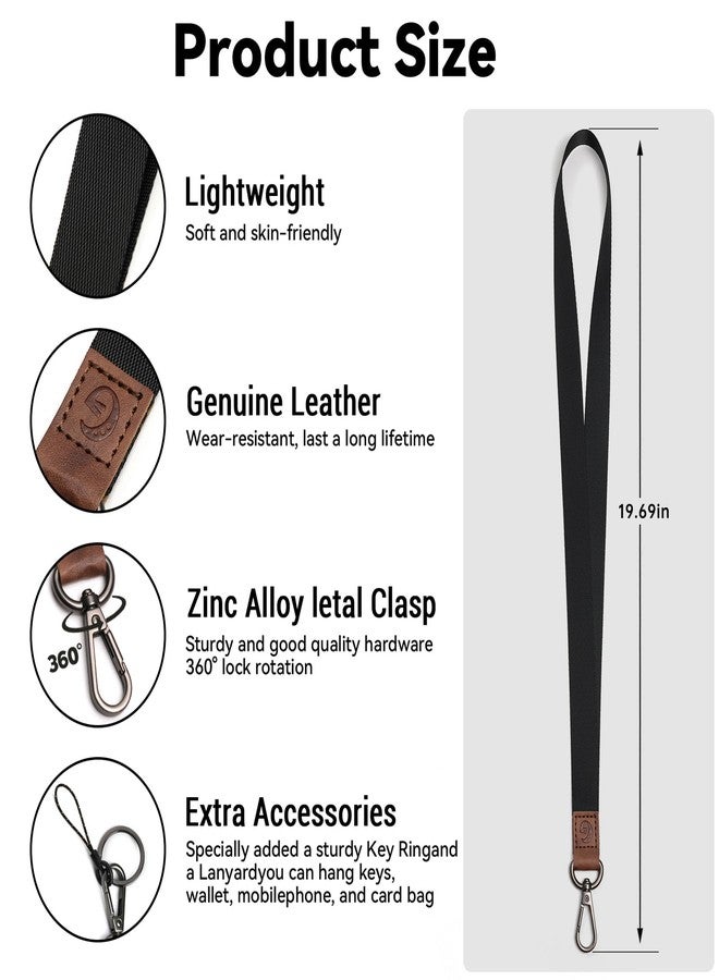 Glorisunity Lanyard, Long Neck Lanyard Key Lanyard, Id Badge Lanyard for Women and Men, Whistle, Keychain Soft Key Lanyard (White) - Image 2