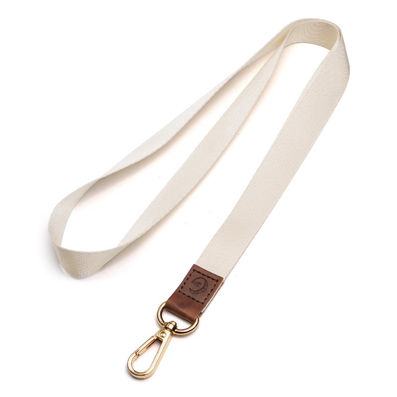 Glorisunity Lanyard, Long Neck Lanyard Key Lanyard, Id Badge Lanyard for Women and Men, Whistle, Keychain Soft Key Lanyard (White) - Image 1