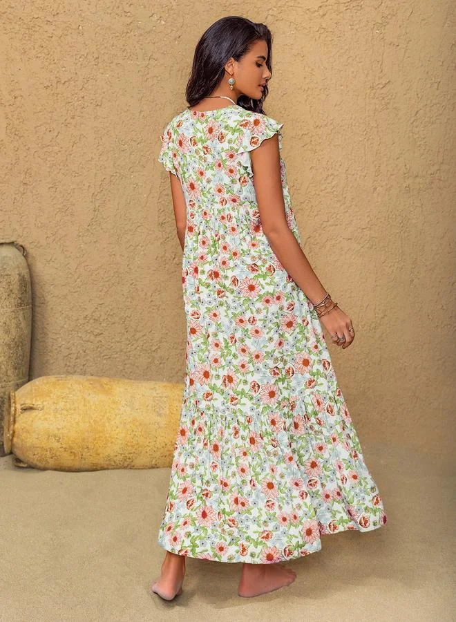 Take Two Take Two Women V Neck Floral Maxi Dress