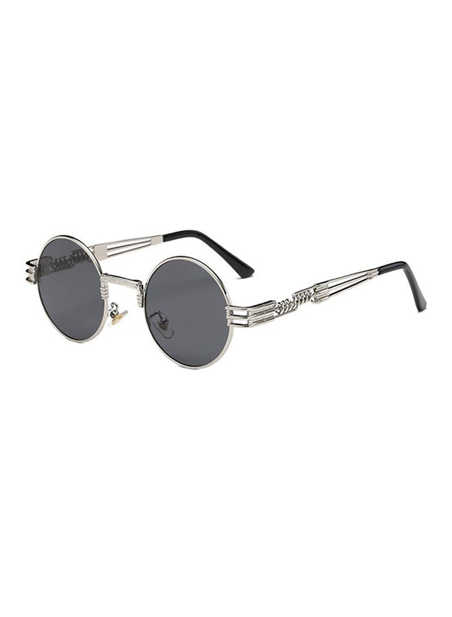 Round Vintage Polarized Steampunk Sunglasses