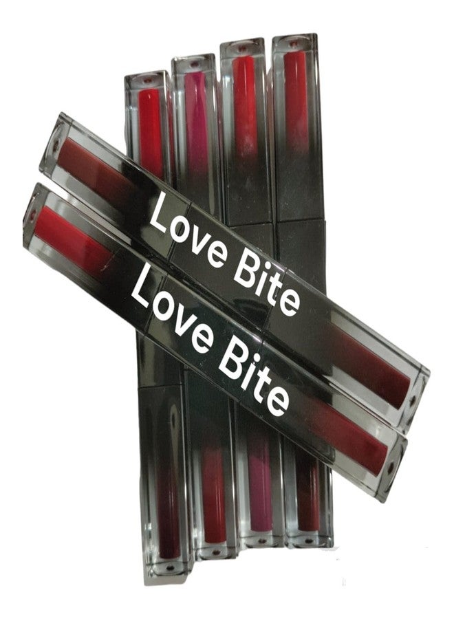 Love Bite Non Transfer Liquid Matte Lipsticks 2 in 1 Addiction Lips 6 Multi Color pcs - Image 3