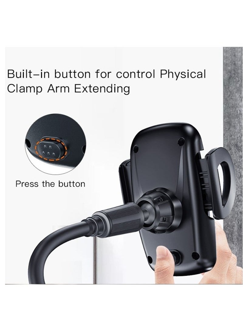 Yesido C112 Long Leg Universal Car Cup Holder Telescopic Hose Phone Holder – Adjustable Height and Angle for Smartphones, GPS, and Devices – Secure Mount for Car Cup Holder – Flexible and Durable Design – Easy Installation, Black - Image 4