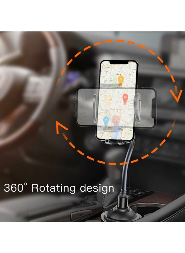 Yesido C112 Long Leg Universal Car Cup Holder Telescopic Hose Phone Holder – Adjustable Height and Angle for Smartphones, GPS, and Devices – Secure Mount for Car Cup Holder – Flexible and Durable Design – Easy Installation, Black - Image 5