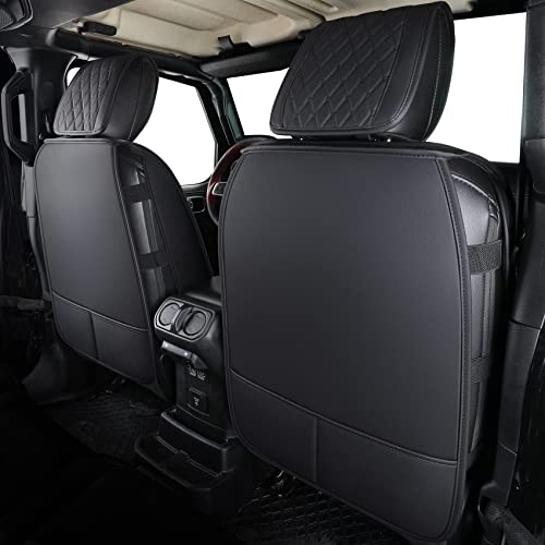 Aierxuan Seat Covers Compatible with Jeep Wrangler 2007-2024 2/4 Door JK JLRubicon Recon 1941 Edition Willys Wheeler Unlimited Pickup Truck Waterproof Leather car Cushions 2 PCS Front Black-Red - Image 4
