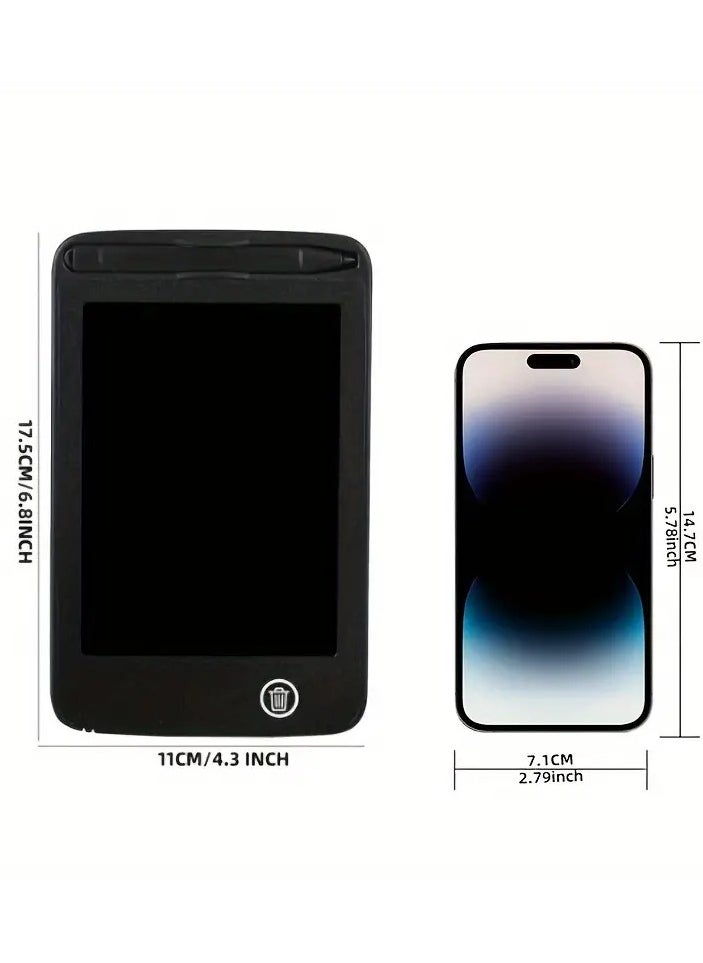 null - 6.5 inchLCD Writing Tablet Electronic Digital Writing Color Screen Graffiti Board Handwriting Paper Drawing Tablet Computer Gift  Thanksgiving gifts Carnival, Portable LCD Writing Tablet for Painting, Graffiti, Lcd Writing Tablet Electronic Doodle Pad Home Office School Drawing Board, Portable Foldable Lcd Reading Writing Early Education Development Tablet For Kids,Black - Image 1