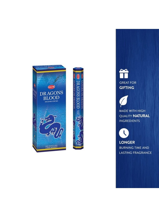HEM HEM Dragons Blood Blue Incense Sticks | Natural, Pure House & Flower Powder | Aromatherapy Incense For Air Purifier, Cleanness The Aura & Relieving Stress | Gift Set, 120 Count (Pack of 1) - Image 5