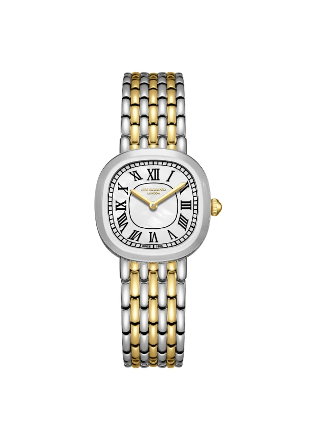لي كوبر Women's Analog Display Watch With Silver/Gold Metal Strap - LC08159.220