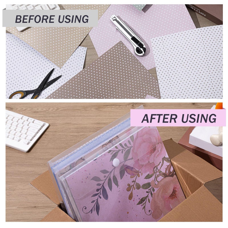 Henoyso 24 Pcs 12 x 12 Scrapbook Paper Storage Organizer Top Loading Plastic Craft Paper Holder Storage Organization for Holding Scrapbook Vinyl Files Photos, Clear - Image 4