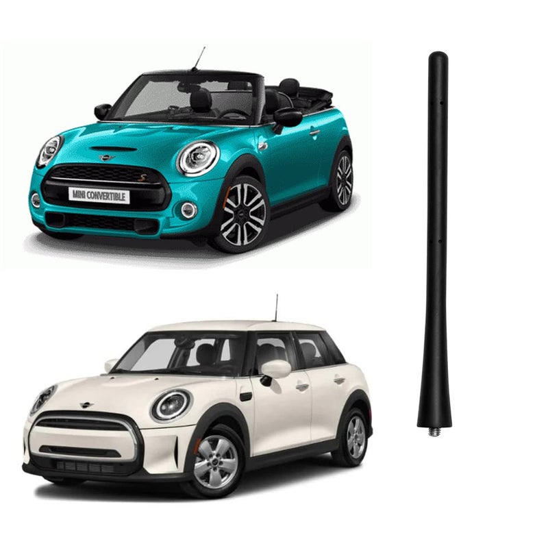 7 inch Antenna Mast Compatible with BMW Mini Cooper Select Models Direct Replacement Short RoofRear Antenna Black Flexible Rubber