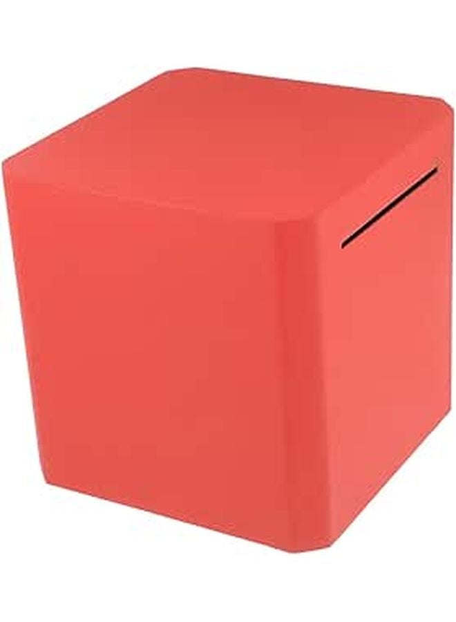Stainless Steel Piggy Bank Break to Open Design Orange Coin Saving Box for Adults - Image 1