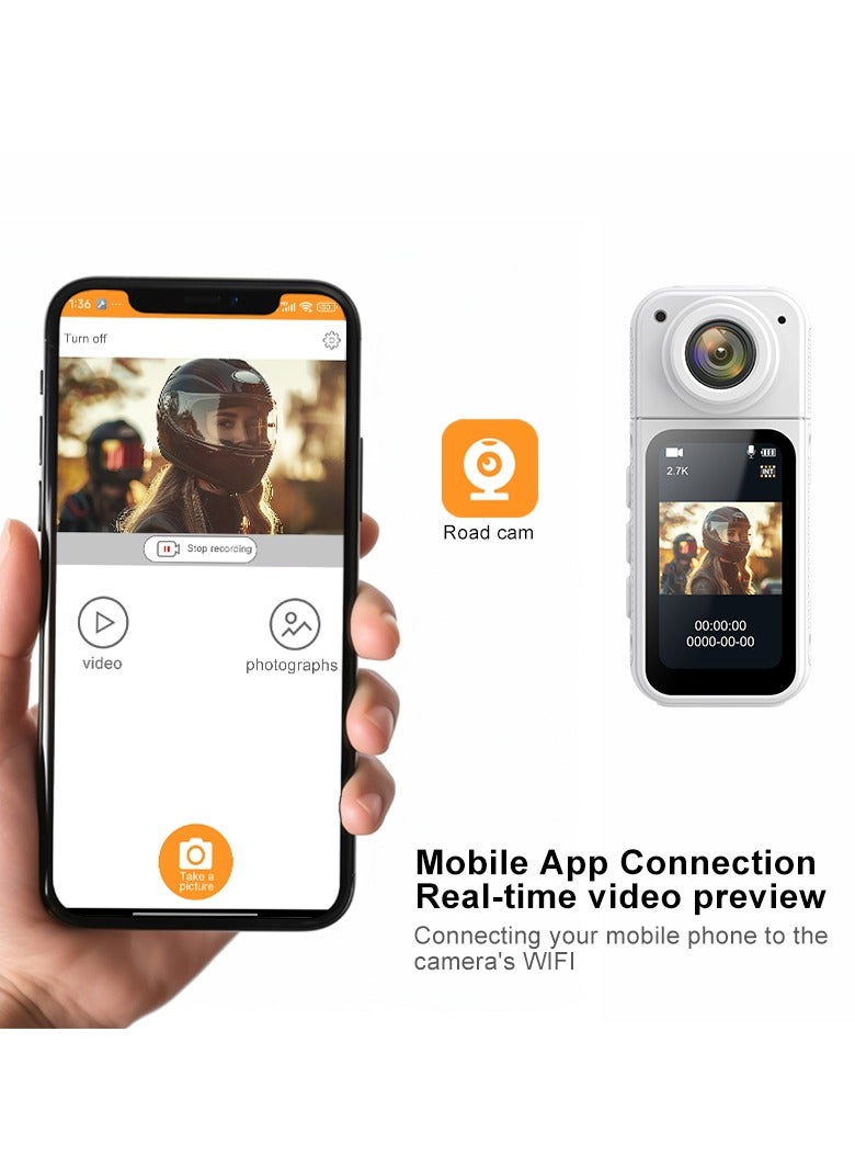 BlueFire S70 2.7K Ultra HD Magnetic Thumb Camera | 180° Rotating Lens, 100-Min Battery, Hands-Free Body Cam for Vlogging, Sports, Travel & Work - Image 4