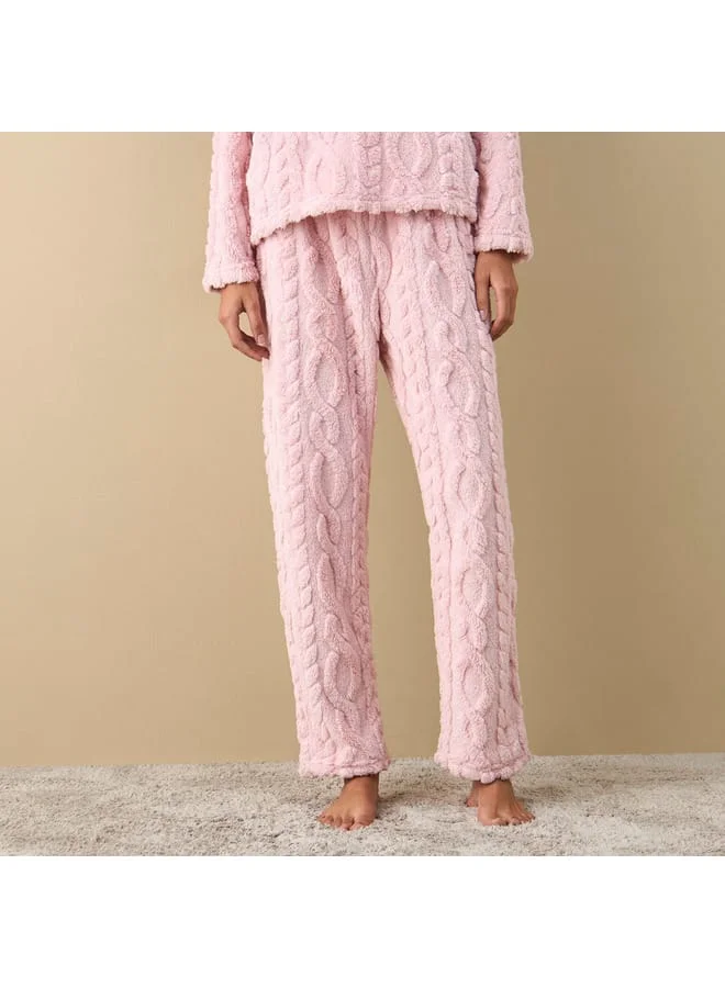 Splash FAV Textured Hooded Top and Pyjama Set