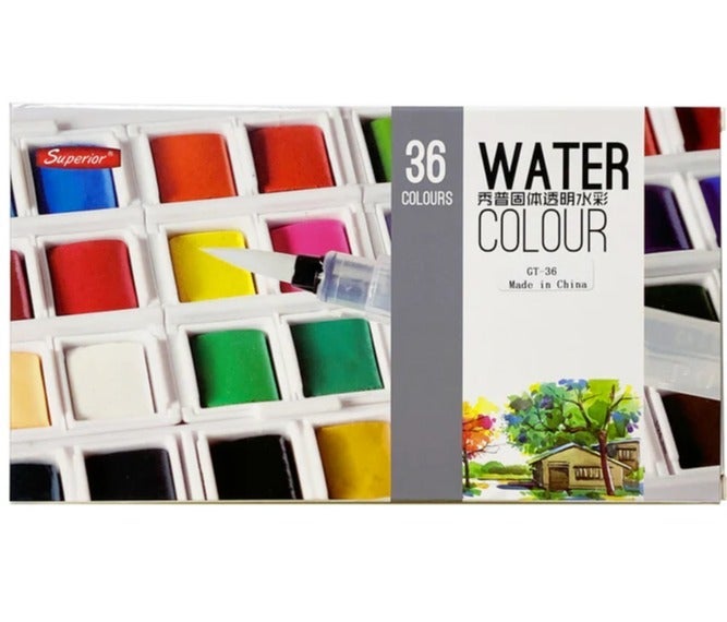 Superior Pack Of 36 Watercolour Colours - 1 Pcs - Image 1