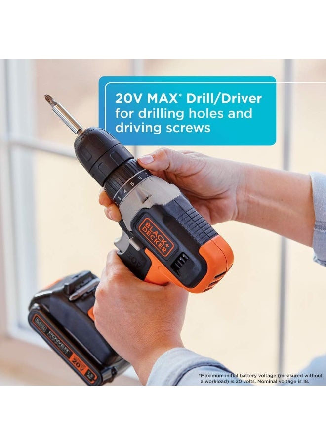 Beyond beyond by BLACK+DECKER Home Tool Kit with 20V MAX Drill/Driver, 83-Piece  - Image 5