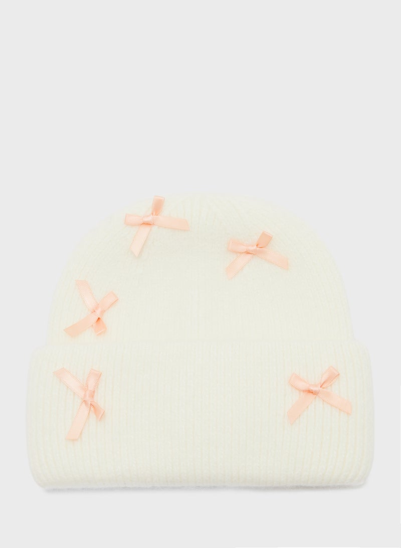Ginger Bow Winter Beanie - Image 1