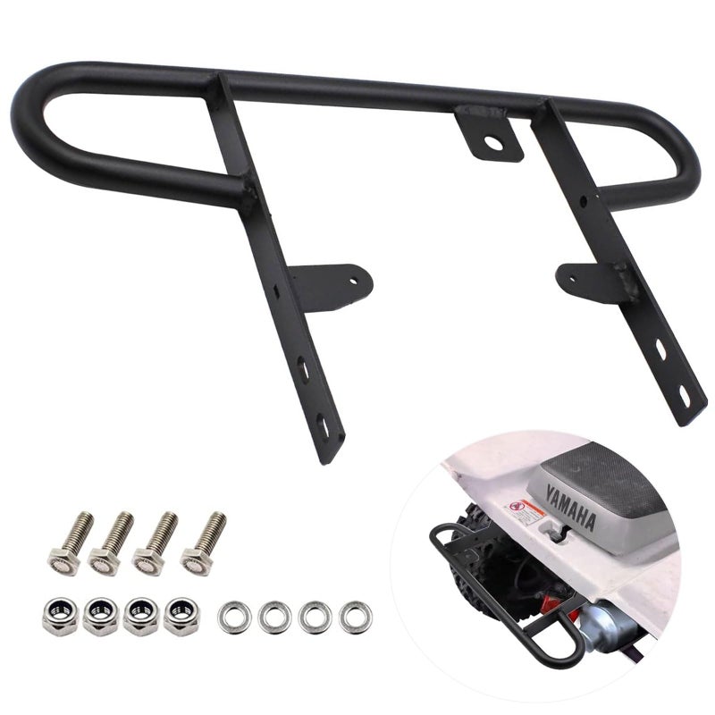 LOSTAR Rear Back Wide Grab Bar Bumper Back Carrier Compatible with 2004Up Yamaha YFZ450 ATV
