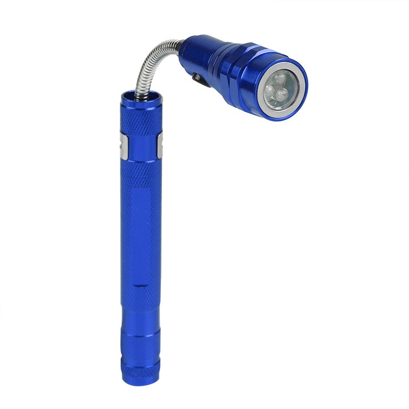 Multi function Mini Flexible Telescopic LED Flashlight Rotatable Torch with Magnetic End (Blue) - Image 5