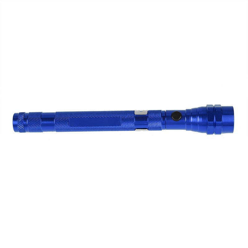 Multi function Mini Flexible Telescopic LED Flashlight Rotatable Torch with Magnetic End (Blue) - Image 1