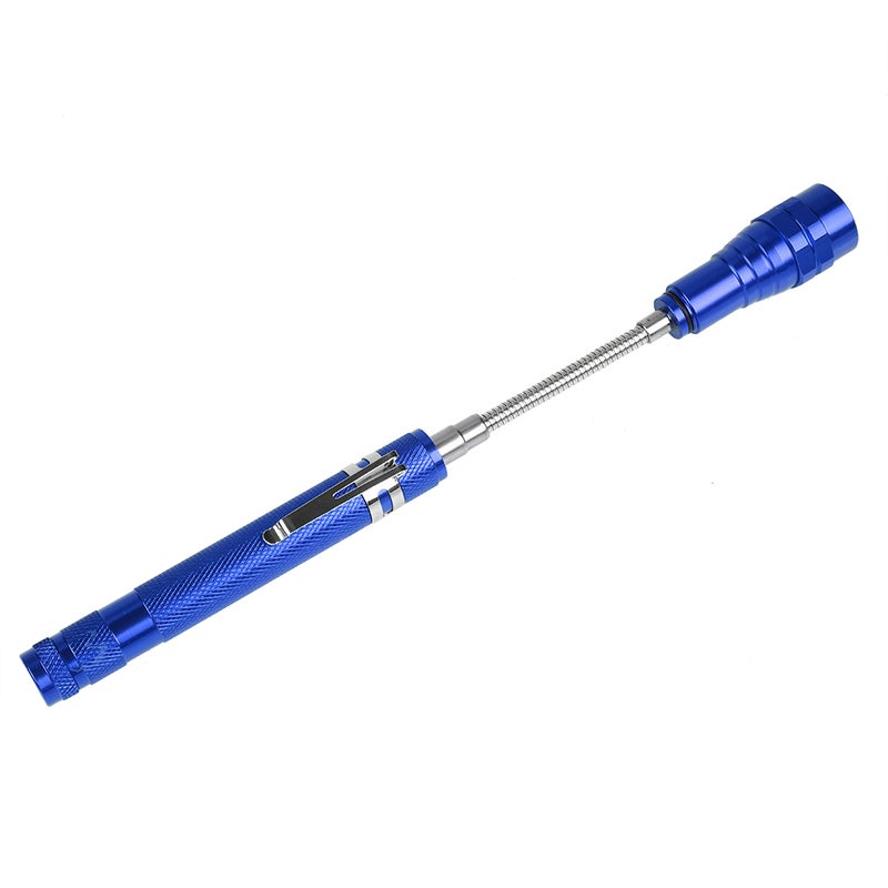 Multi function Mini Flexible Telescopic LED Flashlight Rotatable Torch with Magnetic End (Blue) - Image 4