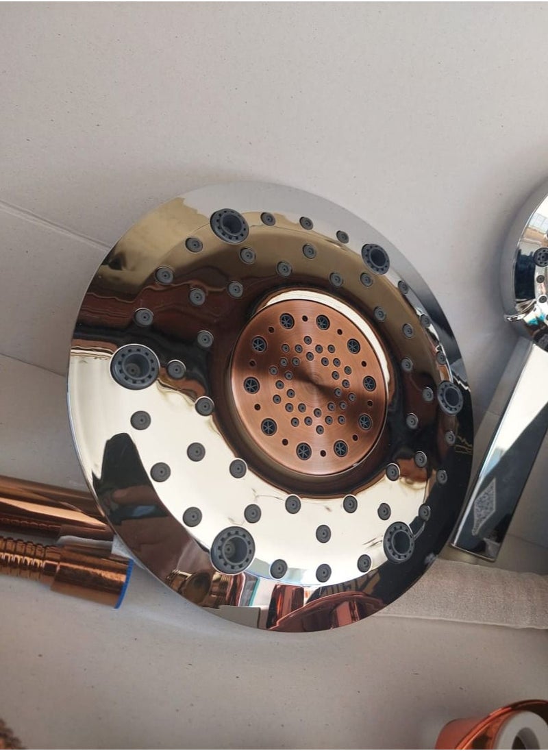 100% Professional choice - A bathroom shower consists of a fixed shower head and a movable shawer with 2 clamps and a movable hanger with a three-way adapter - Image 1